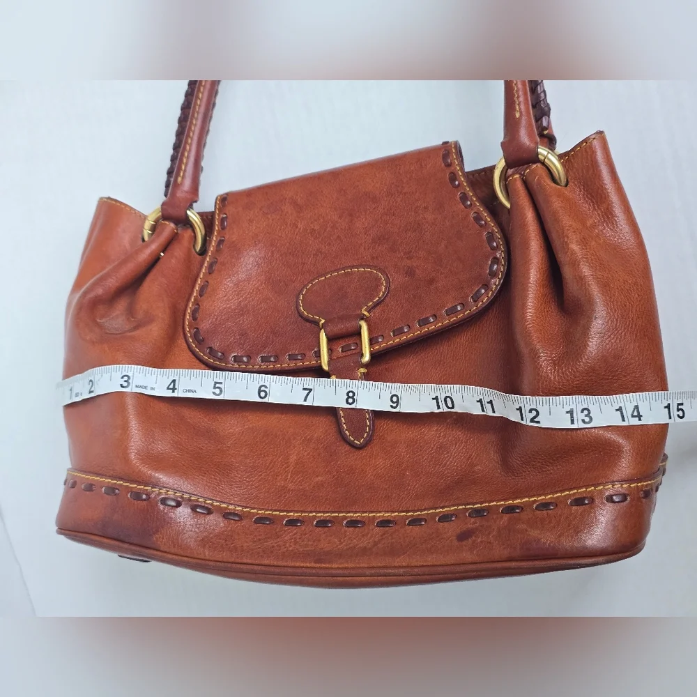 Dooney & Bourke Brown Leather Satchel - Picture 11 of 16
